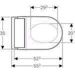 Inodoro bidé serie AquaClean Tuma Comfort de Geberit. Inodoro suspendido - blanco alpino